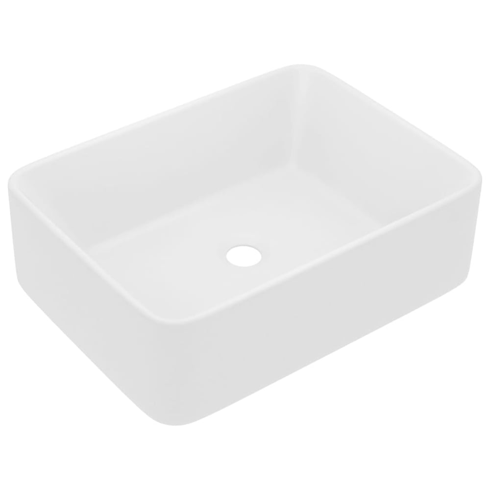 vidaXL Luxury Wash Basin Matt White 41x30x12 cm Ceramic