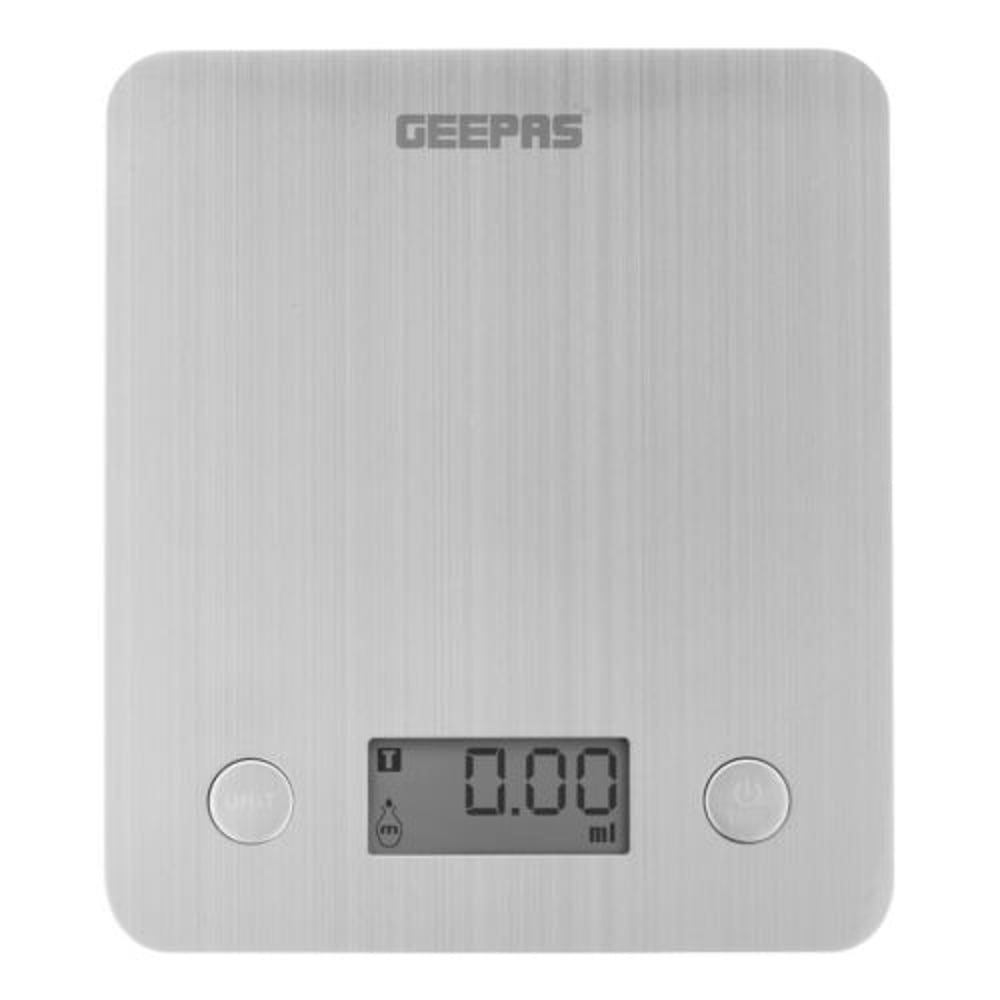 Geepas Silver Kitchen Scale With LCD Display