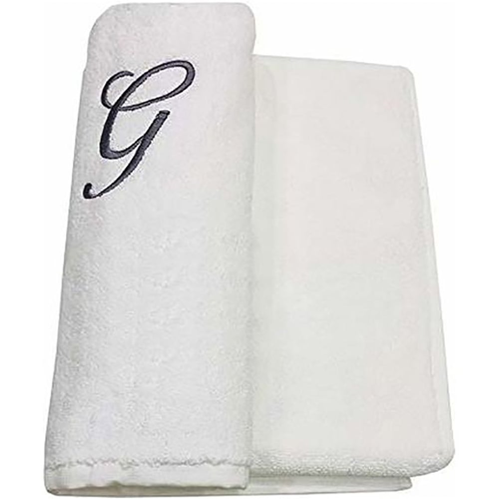 Personalized For You Cotton White G Embroidery Bath Towel 70*140 cm Personalized For You Cotton White G Embroidery Bath Towel 70*140 cm