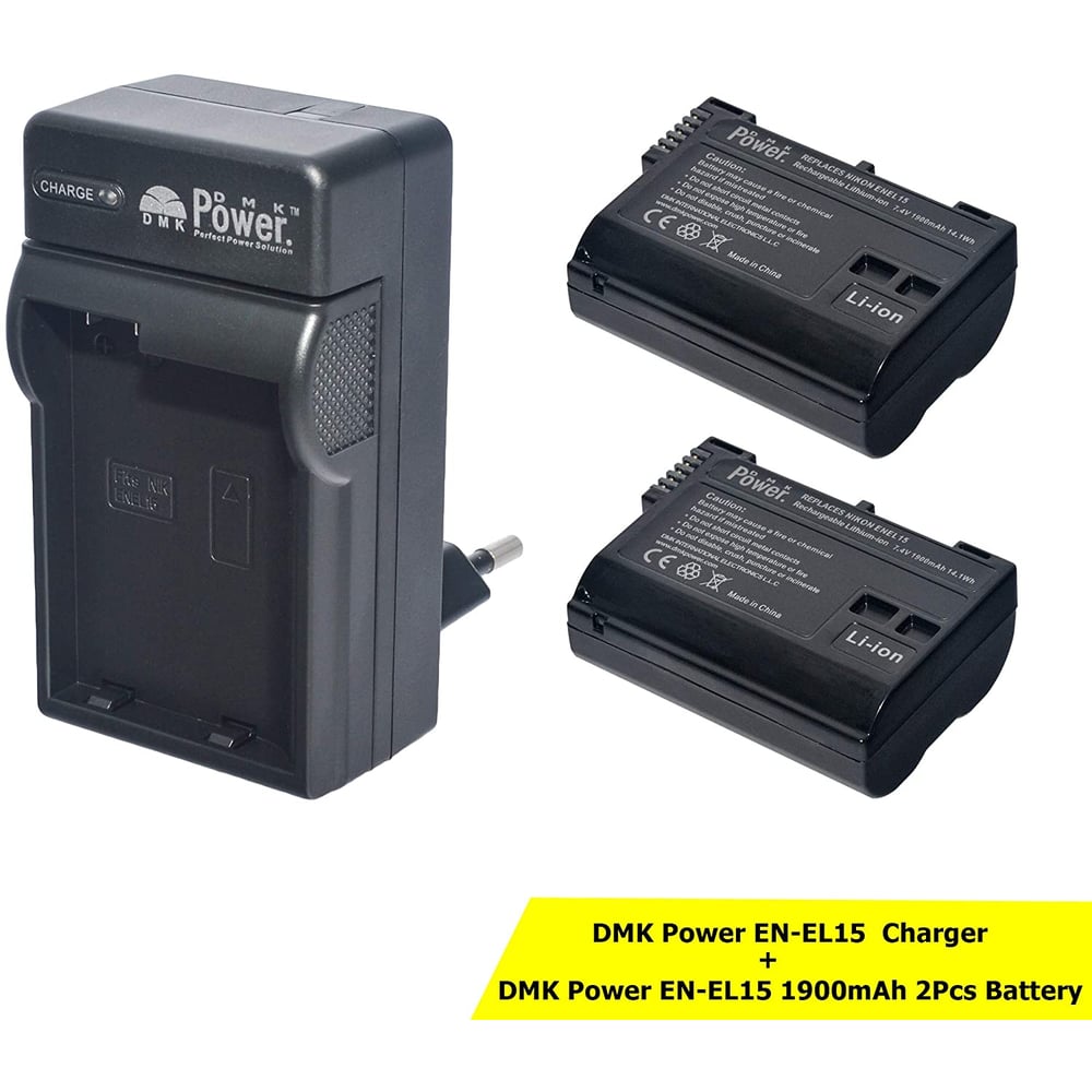 Dmk Power En-el15(1900mah) 2pack Batteries And Tc600e Battery Charger Kit For Nikon D7500 1 V1 D500 D600 D610 D750 D800 D810 D810a D850 D7000 D7100 D7200 Digital Slr Cameras Dmk Power En-el15(1900mah) 2pack Batteries And Tc600e Battery Charger Kit For Nikon D7500 1 V1 D500 D600 D610 D750 D800 D810 D810a D850 D7000 D7100 D7200 Digital Slr Cameras