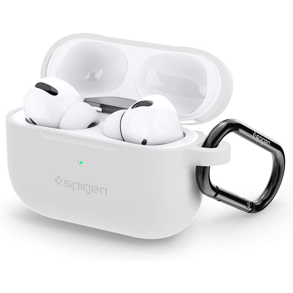 Spigen Silicone Fit Designed For Apple Airpods Pro Case/cover - White Spigen Silicone Fit Designed For Apple Airpods Pro Case/cover - White