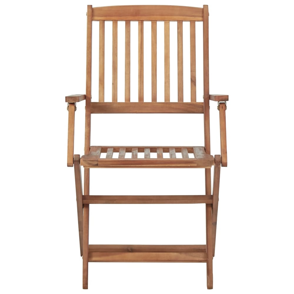 vidaXL Folding Outdoor Chairs 2 pcs Solid Acacia Wood vidaXL Folding Outdoor Chairs 2 pcs Solid Acacia Wood