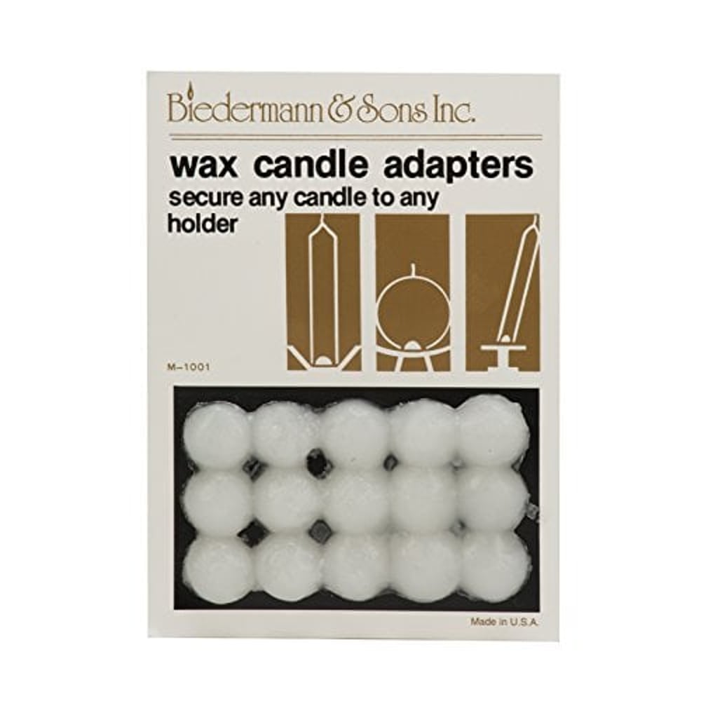 Biedermann & Sons Wax Candle Adapters, 12 Cards Biedermann & Sons Wax Candle Adapters, 12 Cards
