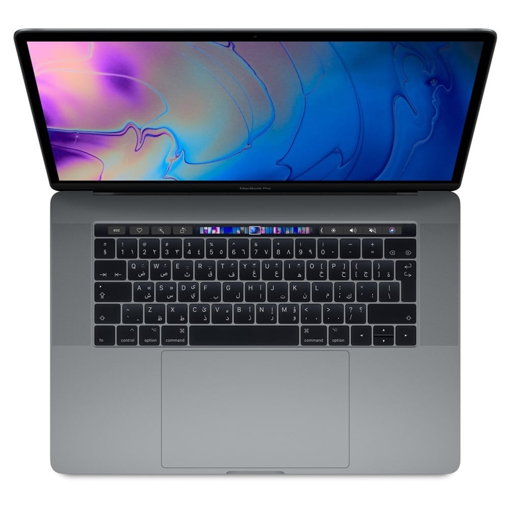 Apple MacBook Pro 15-inch with Touch Bar and Touch ID (2019) - Intel Core i9 / 16GB RAM / 512GB SSD / 4GB AMD Radeon Pro 560X / macOS Mojave / English & Arabic Keyboard / Space Grey - [MV912AB/A]