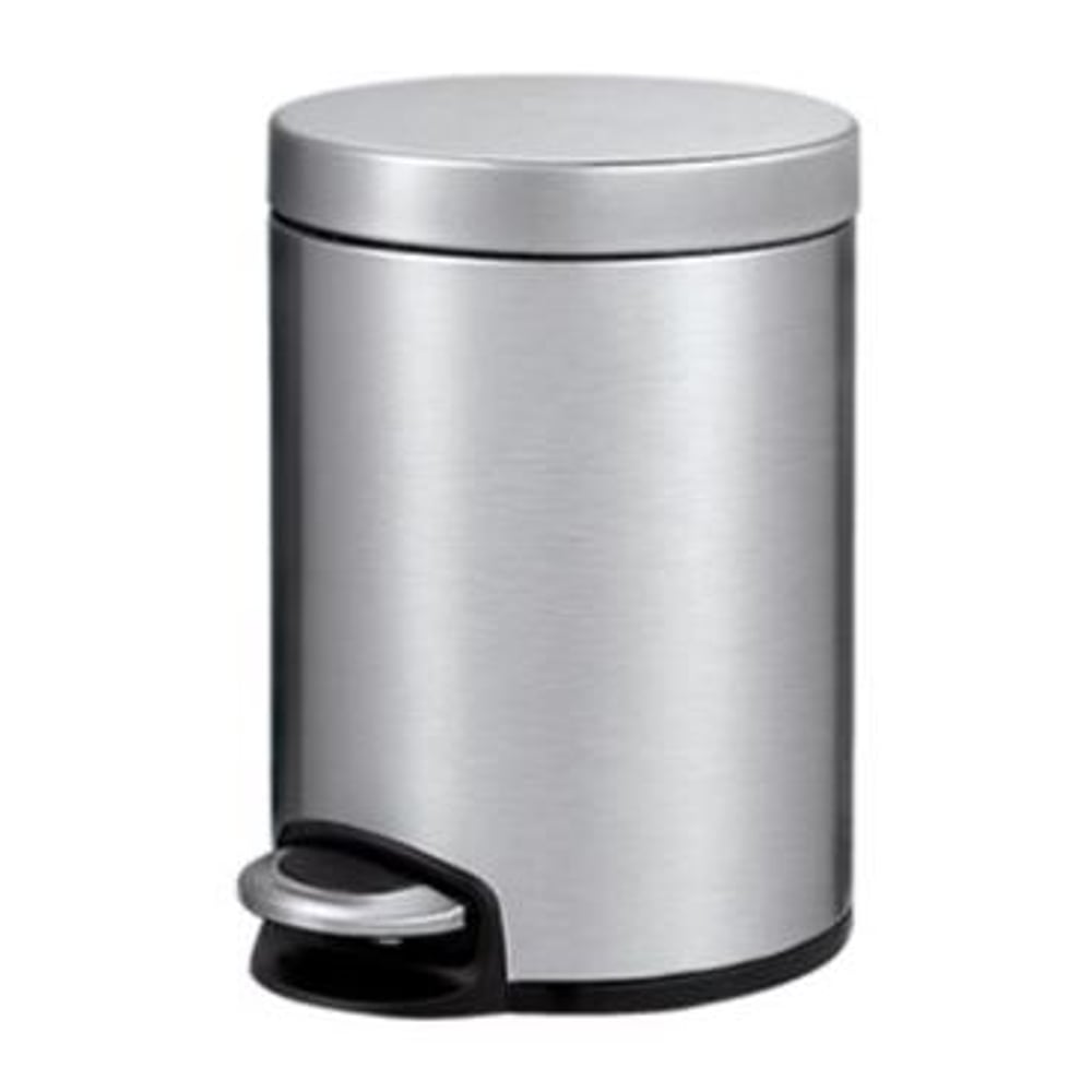 EKO Serene Stainless Steel Round Step Waste Bin with Soft Close Lid, 12-Litres