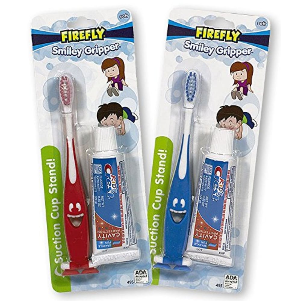 Dr. Fresh Firefly Toothbrush Smiley Gripper With Toothpaste (2 Pack) Dr. Fresh Firefly Toothbrush Smiley Gripper With Toothpaste (2 Pack)