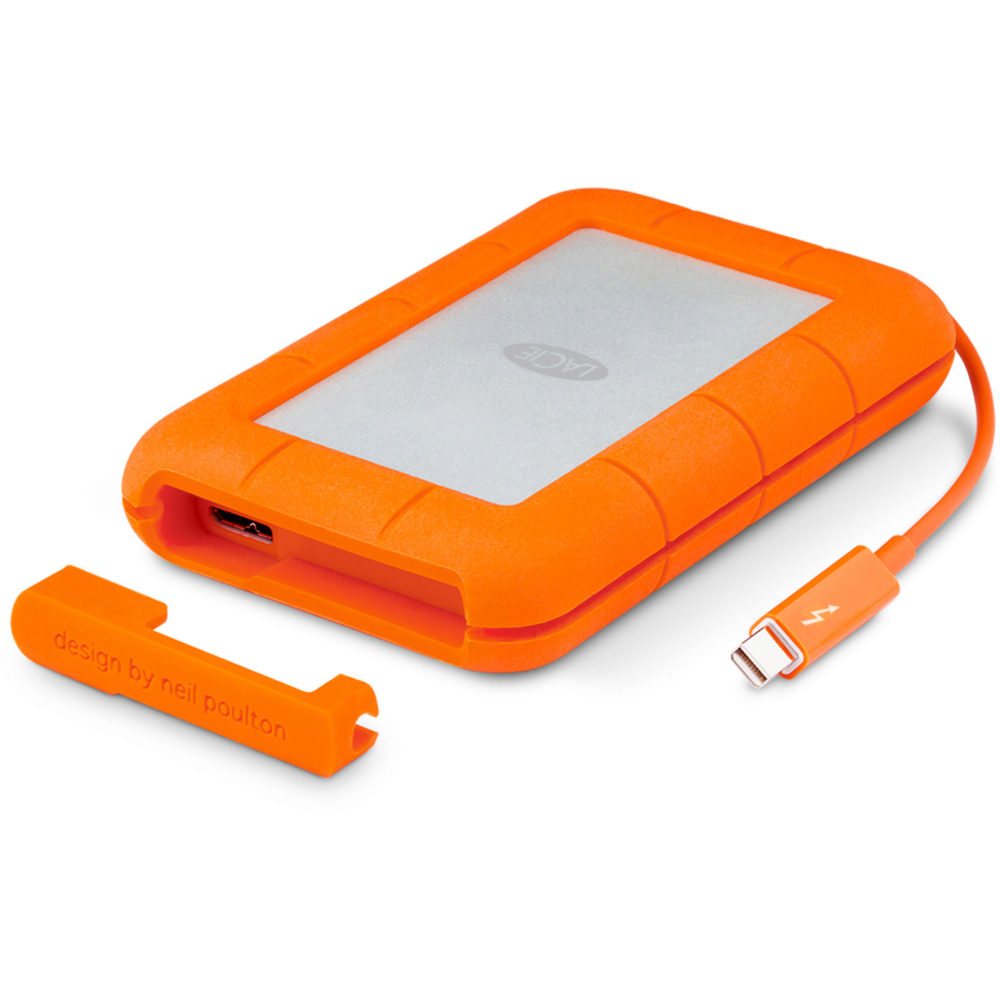 LaCie Rugged Thunderbolt Hard Drive 2TB Silver/Orange STEV2000400 LaCie Rugged Thunderbolt Hard Drive 2TB Silver/Orange STEV2000400