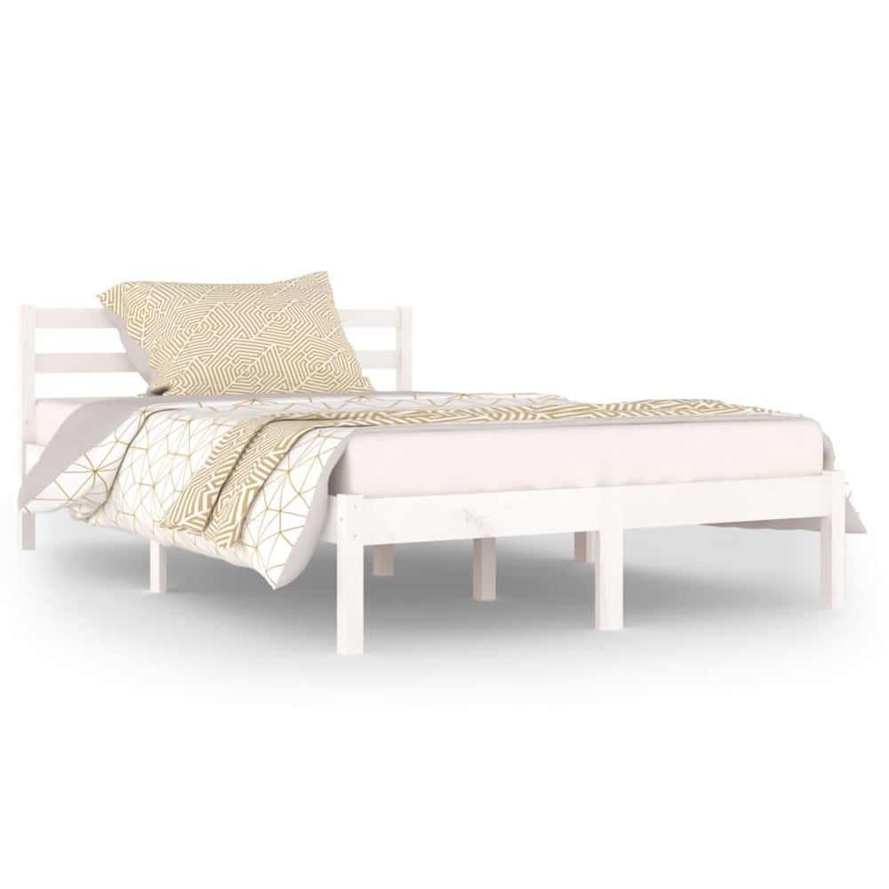 vidaXL Day Bed Solid Wood Pine 120x200 cm White