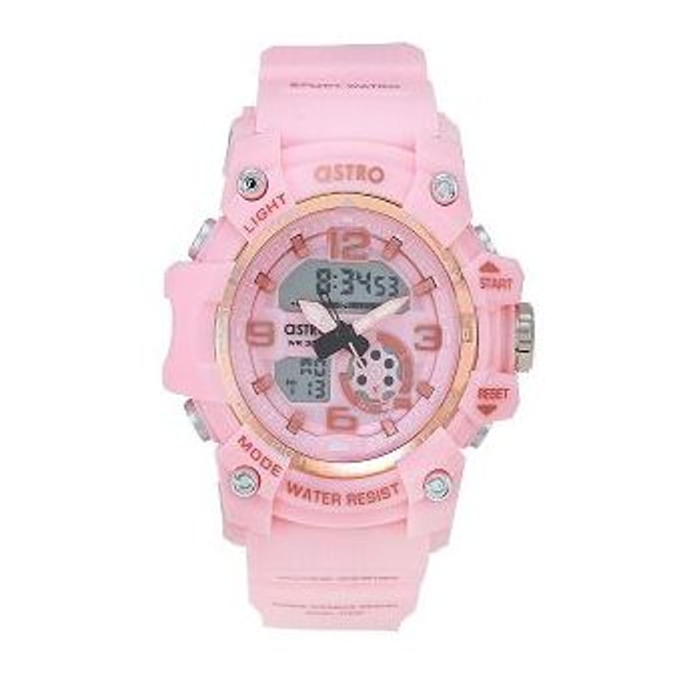 Astro Light Pink & Rose Gold Analog-Digital Sport Watch For Men A9814-PPPP