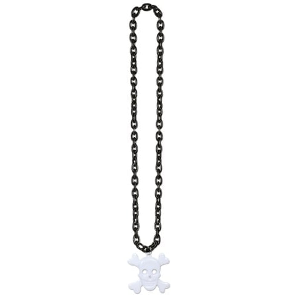 Beistle Black Chain Beads W/Skull & Crossbones Medallion Party Accessory (1 Count) (1/Card) Beistle Black Chain Beads W/Skull & Crossbones Medallion Party Accessory (1 Count) (1/Card)