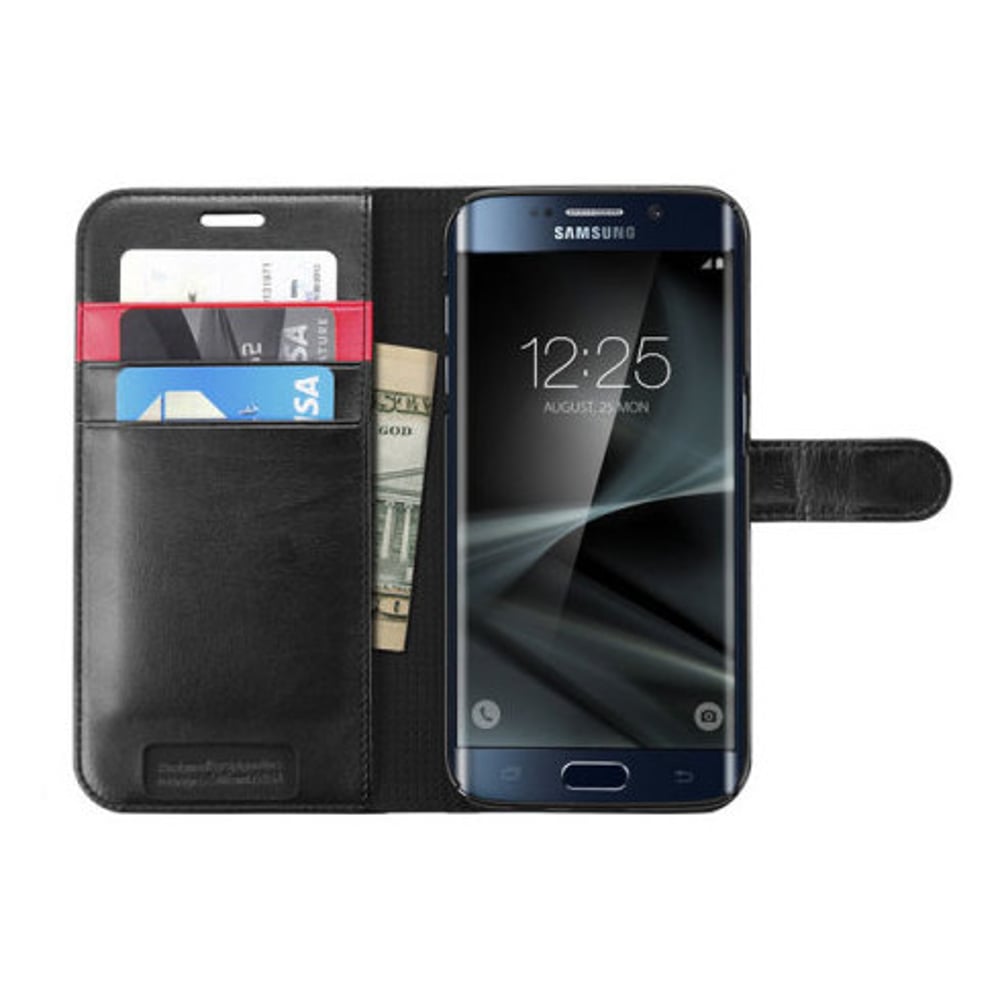 Spigen S Wallet Case Black For Galaxy S7 Edge - 556CS20050