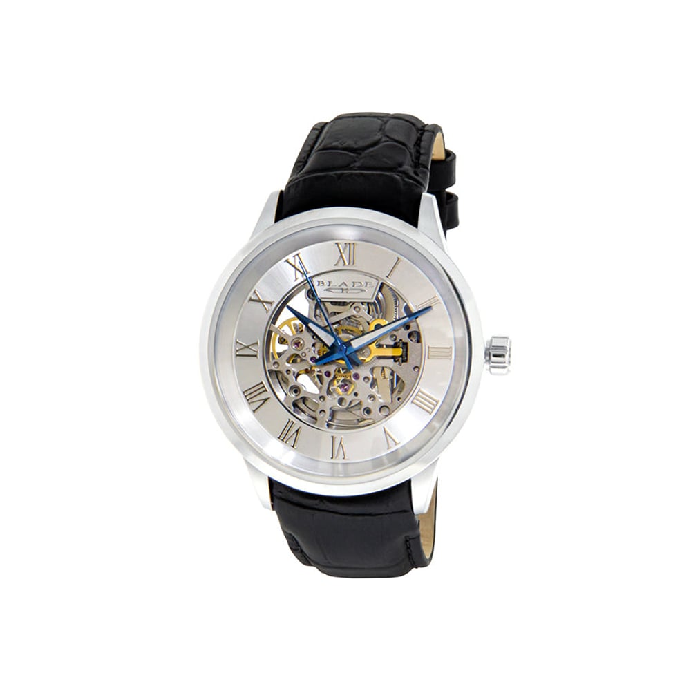 Blade Falco Sempre 3605g1swn Ss Case Black Leather Strap Men's Watch Blade Falco Sempre 3605g1swn Ss Case Black Leather Strap Men's Watch