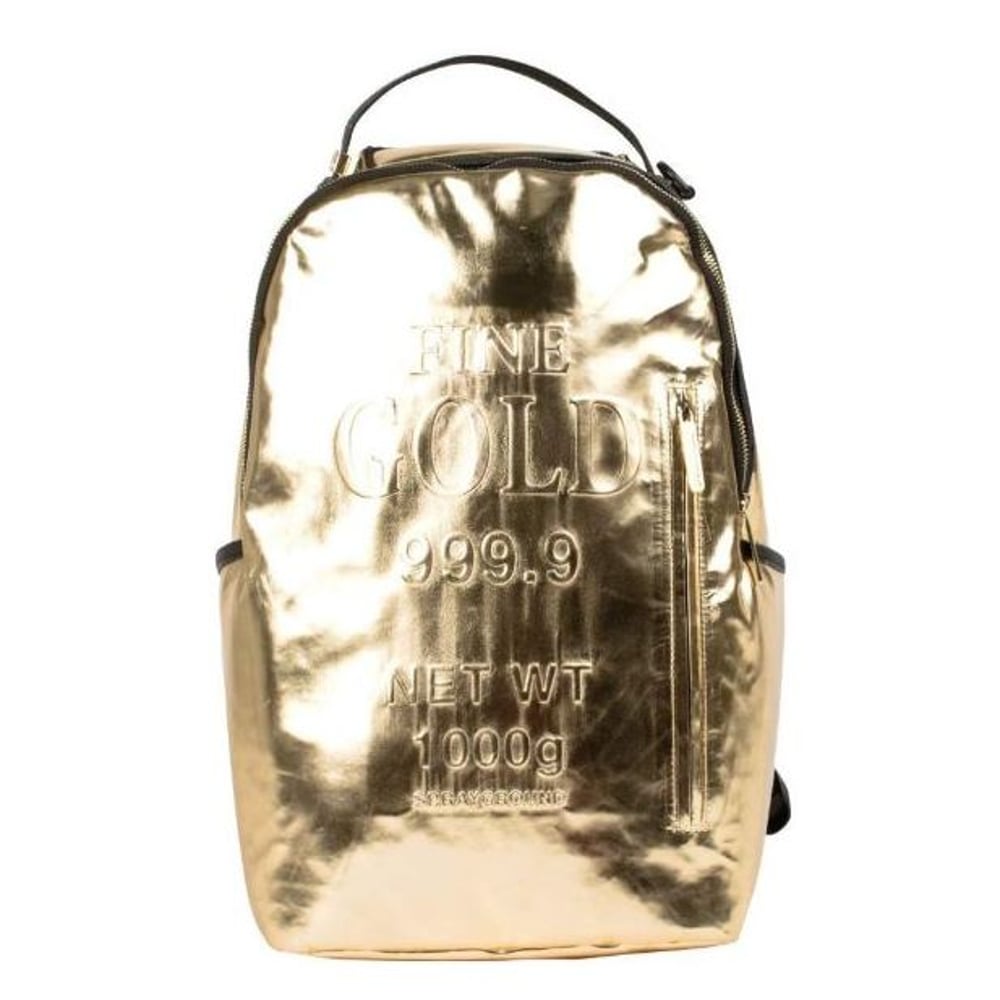 Sprayground Fine Gold Yellow Unisex Backpack 18