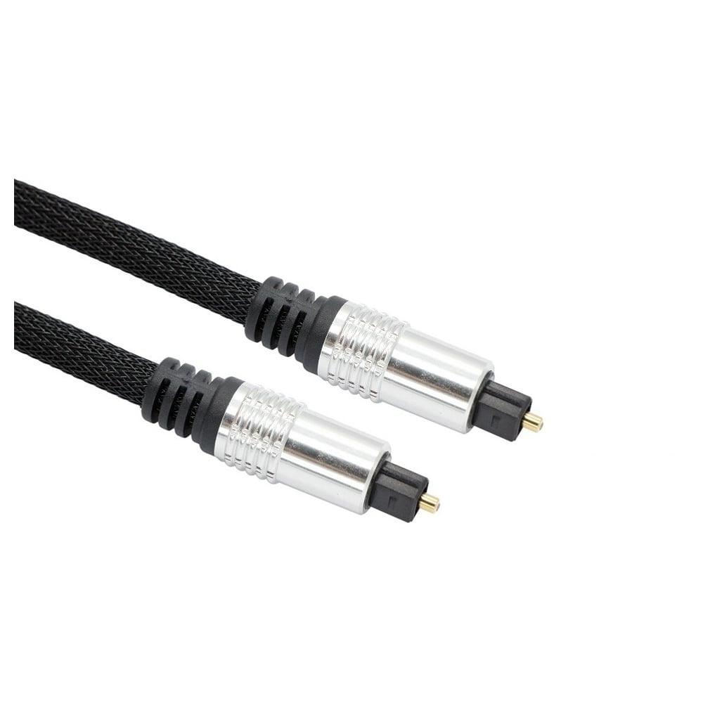 Eklasse Fiber Optic Nylon Braided Cable 1.8M Black