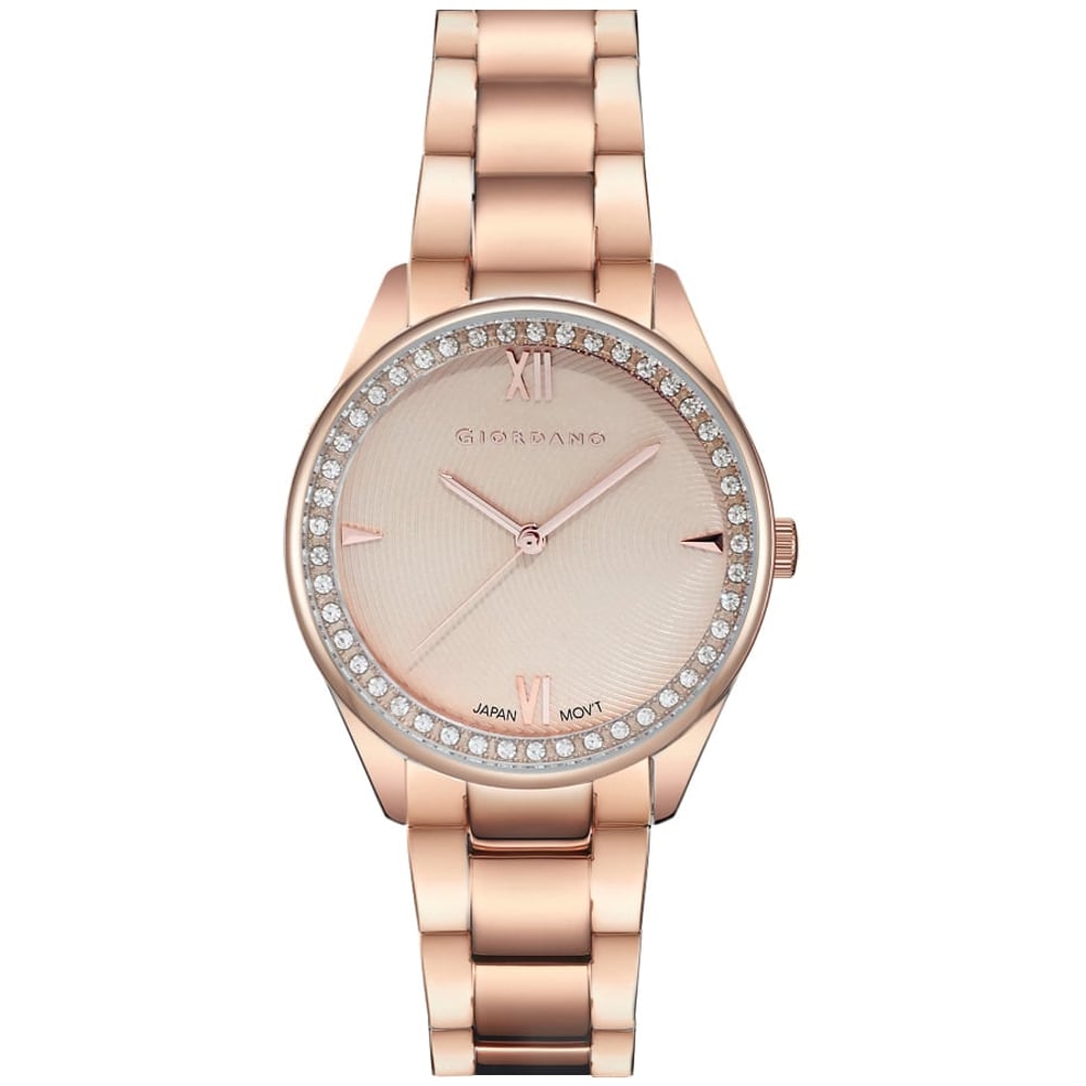 Giordano Women's Analog Rose Gold Dial Watch - 2911-CC Giordano Women's Analog Rose Gold Dial Watch - 2911-CC