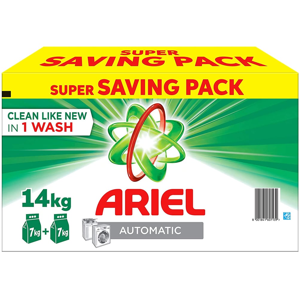 Ariel Automatic Laundry Powder Detergent Original Scent, 2 x 7 kg Ariel Automatic Laundry Powder Detergent Original Scent, 2 x 7 kg