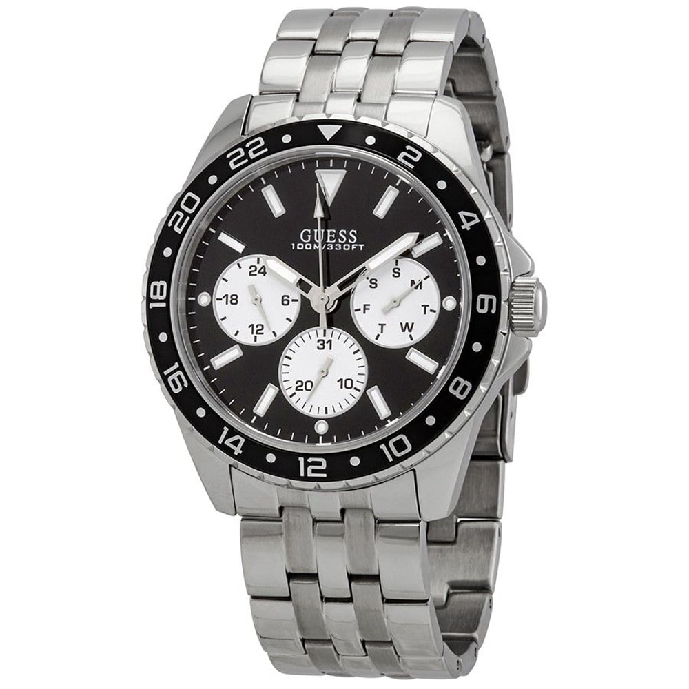 Guess Odyssey Silver Stainless Steel Multi-function Watch For Men W1107G1 Guess Odyssey Silver Stainless Steel Multi-function Watch For Men W1107G1