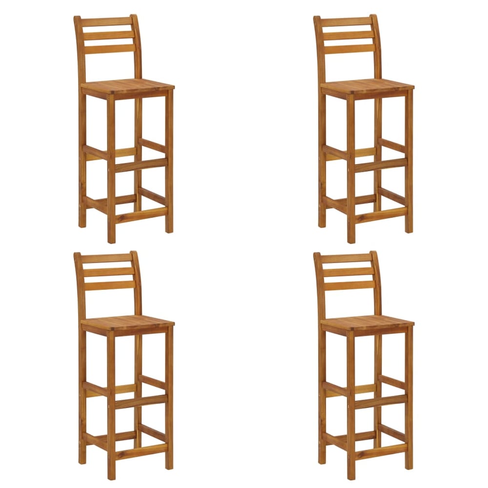 Vidaxl Bar Stools 4 Pcs Solid Acacia Wood