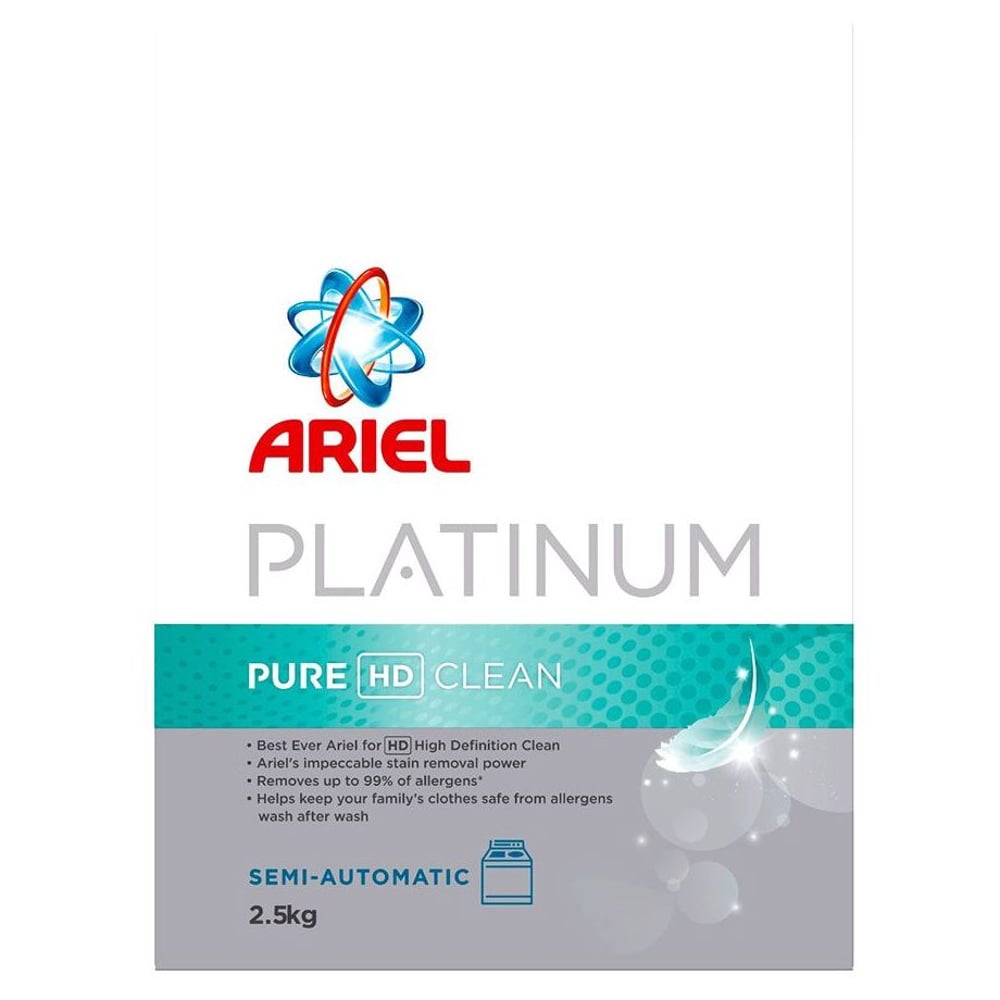 Ariel 73646 Platinum Laundry Powder Detergent Fragrant Hd Clean 2.5 kg