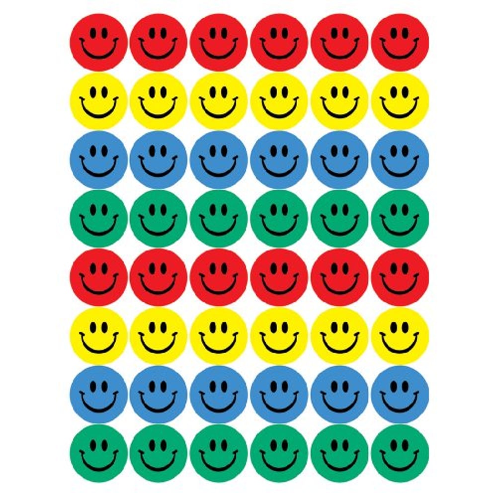 Eureka Back To School Classroom Supplies Large Smiley Face Sticker Book, 192 Pcs