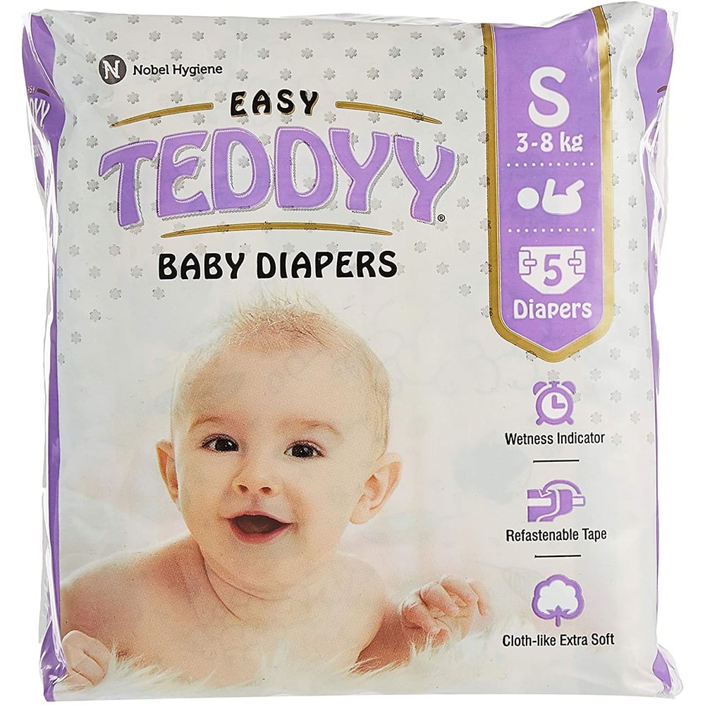 Teddyy Baby Diapers Easy Small 5's Teddyy Baby Diapers Easy Small 5's