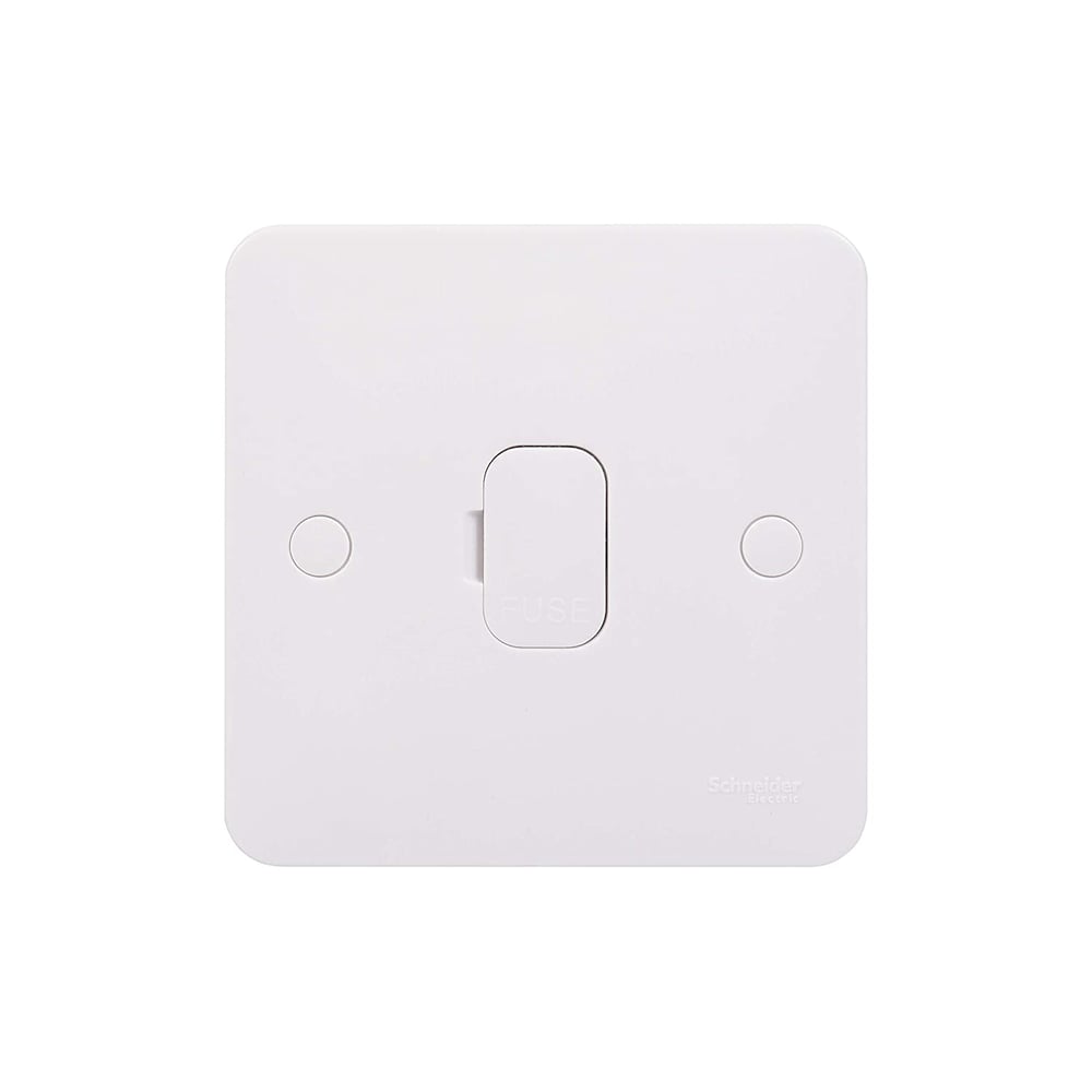 Schneider Electric Lisse White Moulded - Unswitched Single Fused Connection Unit, 13a, Ggbl5000s, White