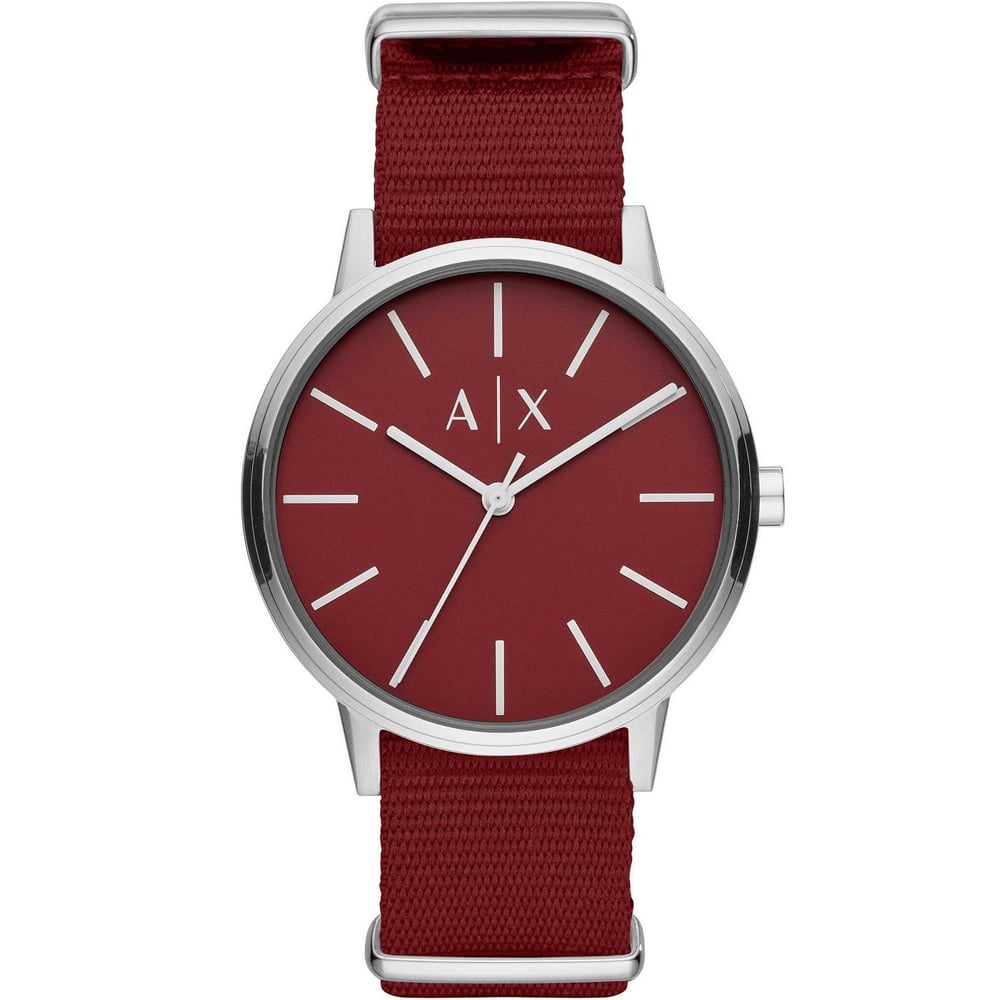 Armani Exchange Cayde Red Fabric Men Watch AX2711