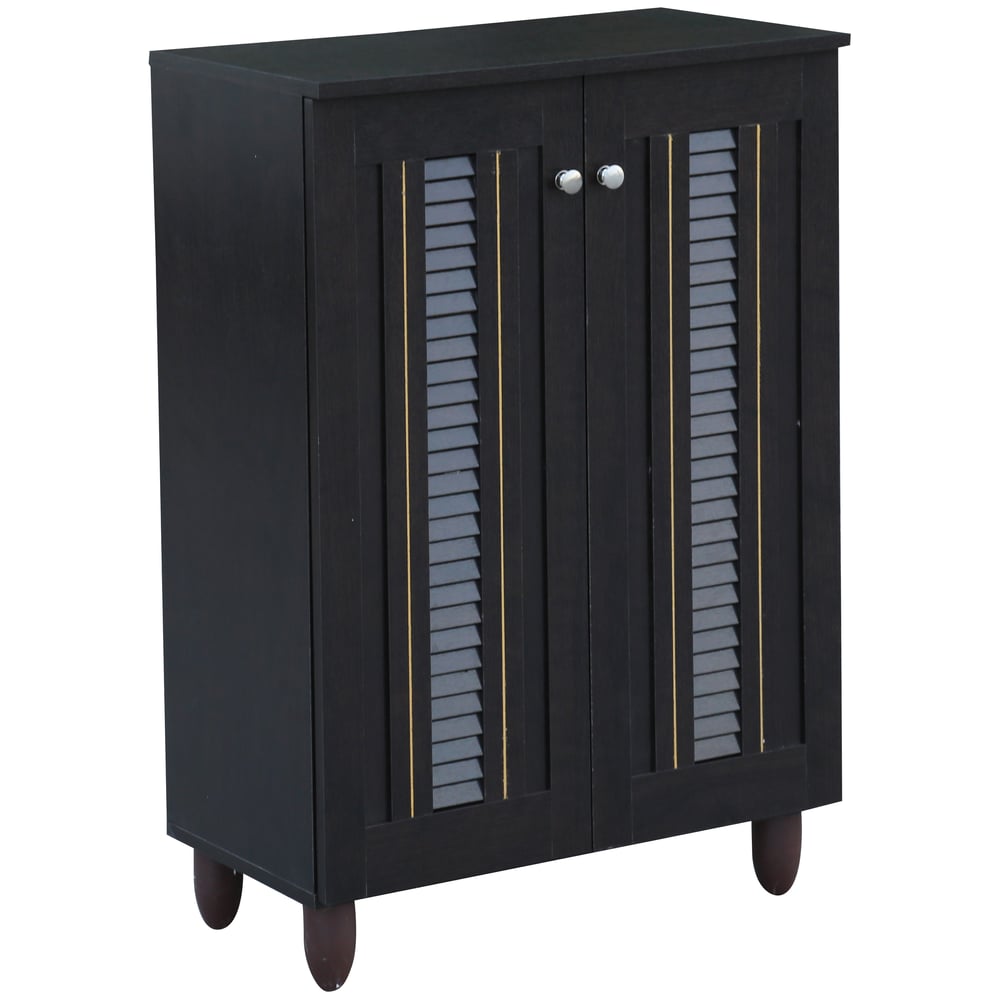 Marshal V Shoe Cabinet Wenge Brown