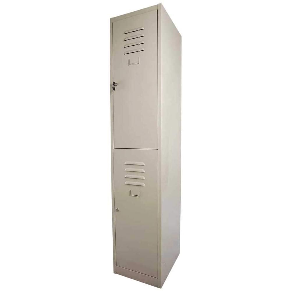 Mahmayi Godrej OEM Double Storage Door Steel Locker File Cabinet, H 183 x W 38 x D 45.7 cm, Beige, OMOEMDDSLBG