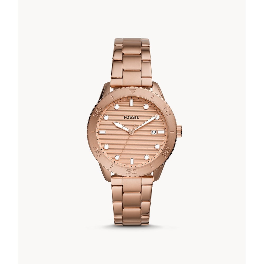 Fossil Women's Dayle Three-hand Date Rose Gold-tone Stainless Steel Watch Bq3596 Fossil Women's Dayle Three-hand Date Rose Gold-tone Stainless Steel Watch Bq3596