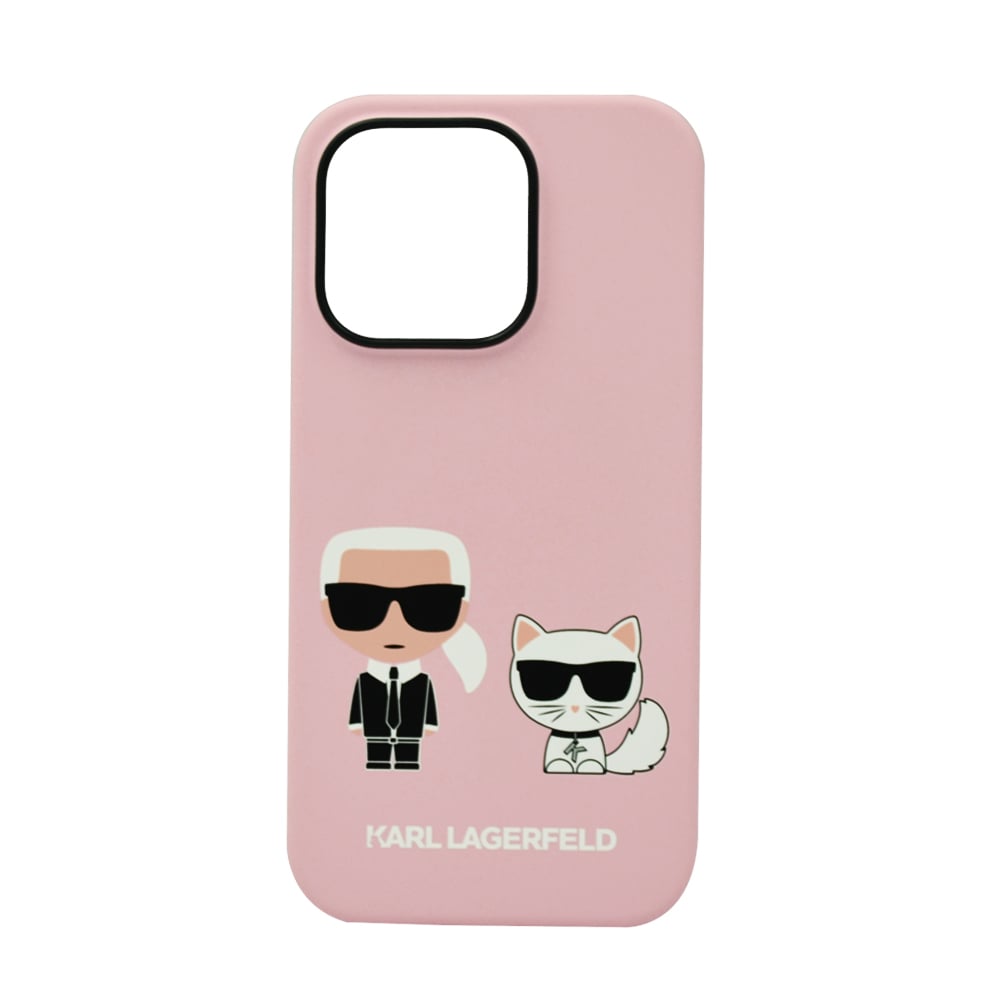 Karl Lagerfeld Liquid Silicone Karl & Choupette Case For Iphone 14 Pro Light Pink Karl Lagerfeld Liquid Silicone Karl & Choupette Case For Iphone 14 Pro Light Pink