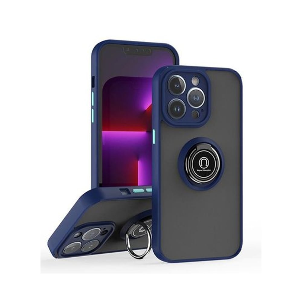 Detrend Protective Back Cover Ring With Magnet Case For Iphone 13 Pro Max Blue 6.7 Detrend Protective Back Cover Ring With Magnet Case For Iphone 13 Pro Max Blue 6.7