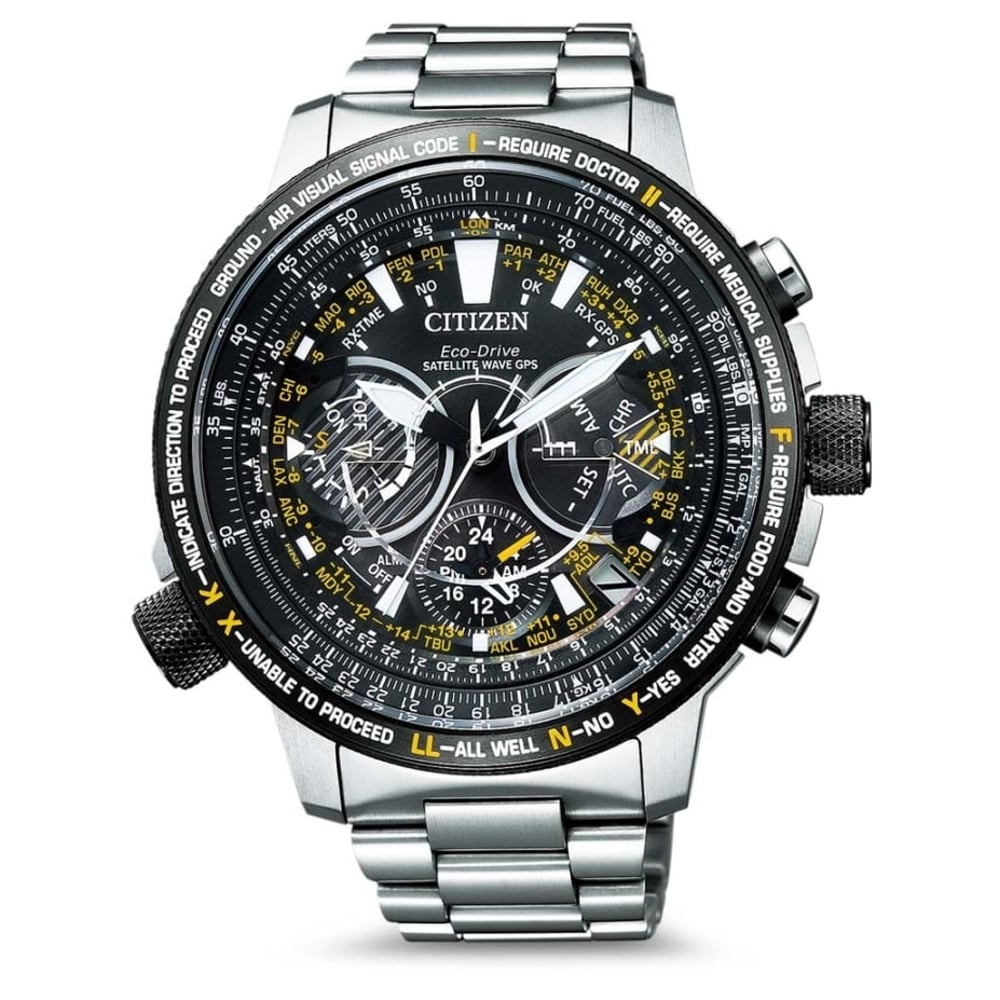 Citizen Eco-Drive Satellite Silver Stainless Steel Men Watch CC7014-82E