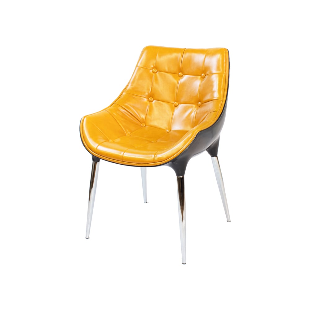 Jilphar Furniture Leather Chair With Stainless Steel Frame Yellow Jilphar Furniture Leather Chair With Stainless Steel Frame Yellow