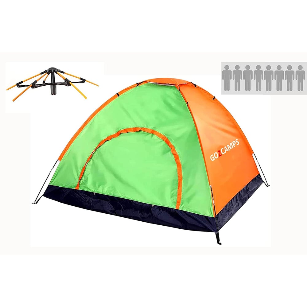 Al Saqer- Camping Tent 8 Person, Instant Automatic 1 Minute Pop Up Dome Tent,portable Windproof Lightweight For Family Backpacking Hunting Hiking Outdoor Beach Tent And Picnic Tent (multicolors)