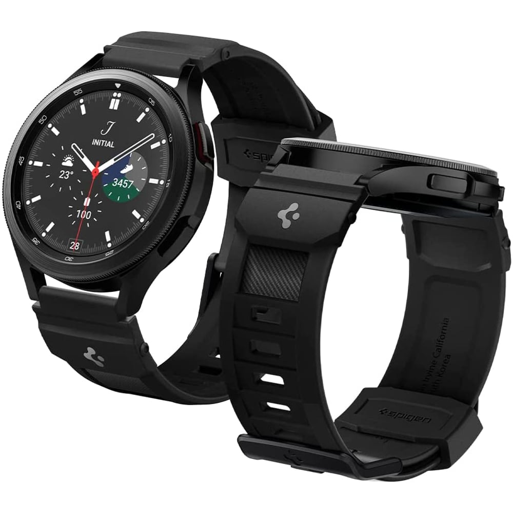 Spigen Rugged Band Designed For Samsung Galaxy Watch 4 Classic Band 46mm/42mm, Galaxy Watch 4 Band 44mm/40mm, Galaxy Watch 3 Band 41mm, Galaxy Watch Active 1&2 Band - Matte Black Spigen Rugged Band Designed For Samsung Galaxy Watch 4 Classic Band 46mm/42mm, Galaxy Watch 4 Band 44mm/40mm, Galaxy Watch 3 Band 41mm, Galaxy Watch Active 1&2 Band - Matte Black