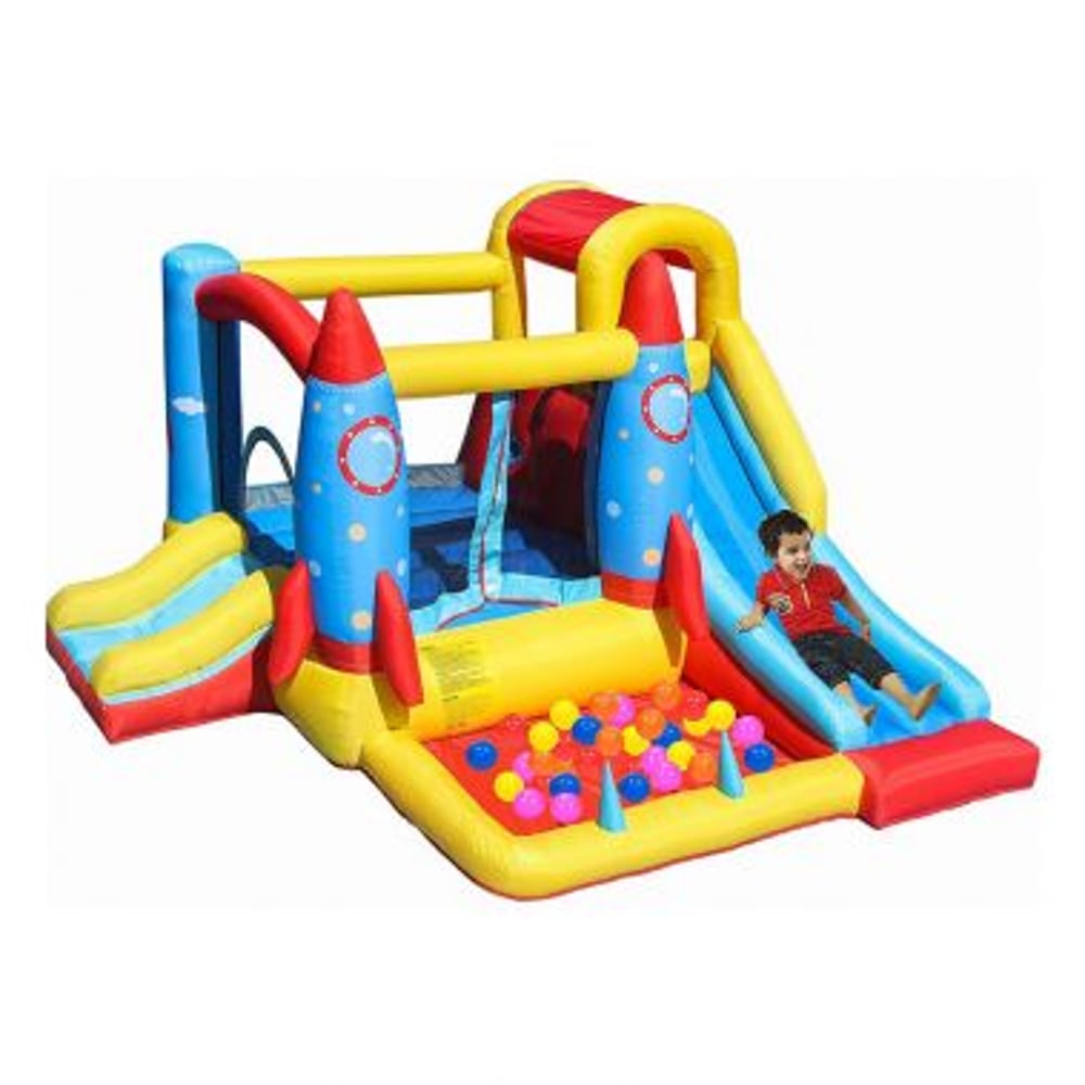 Bait Al Tarfeeh Rocket Design Inflatable Bounce Slide Water Park Bouncy Castle House