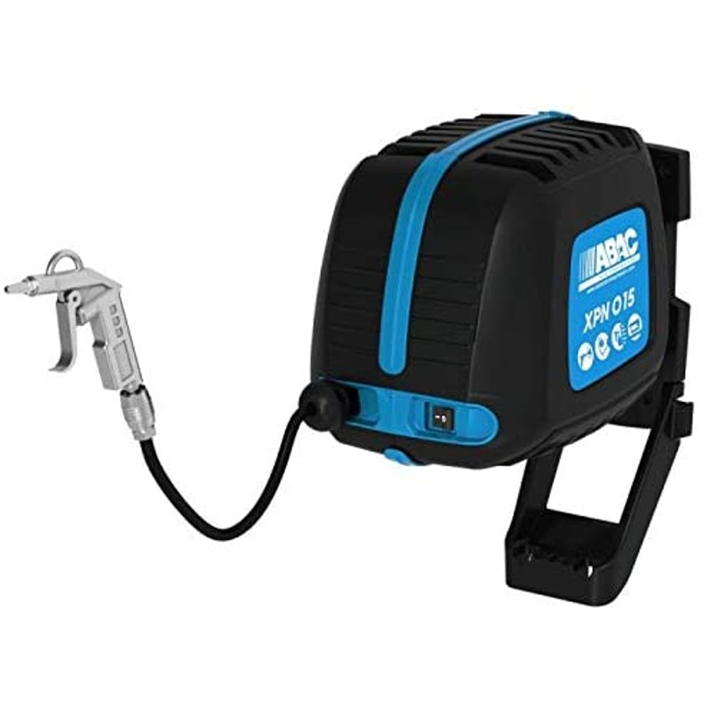 Abac Wall Mounted Air Compressor With 10m Hose Reel - Xpno15 Abac Wall Mounted Air Compressor With 10m Hose Reel - Xpno15