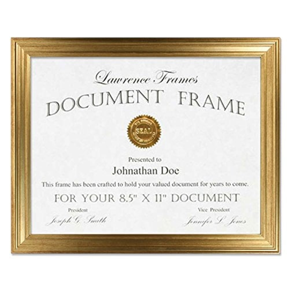 Lawrence Frames 8.5X11 Sutter Burnished Gold Picture Frame