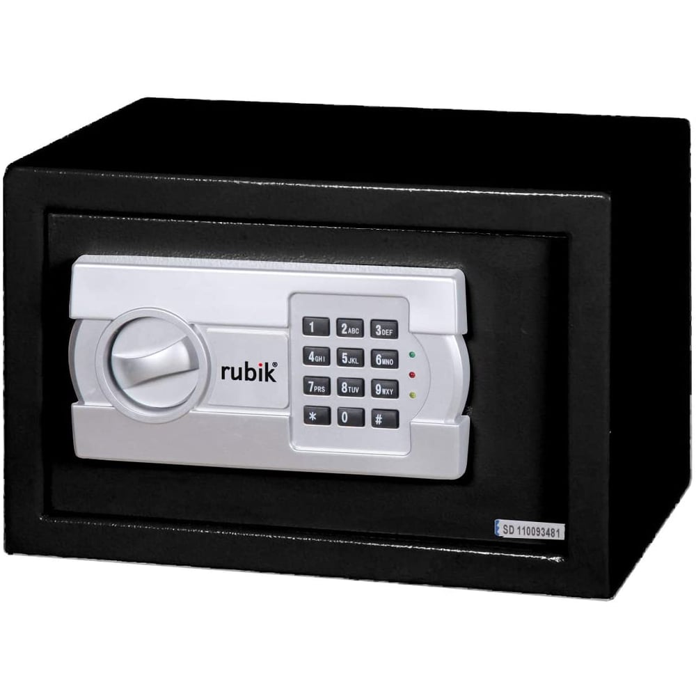 Digital Safe Box With Keypad And Key Lock For Money Cash Jewelry Passport Office Home Hotel Security (20x31x20cm) Black