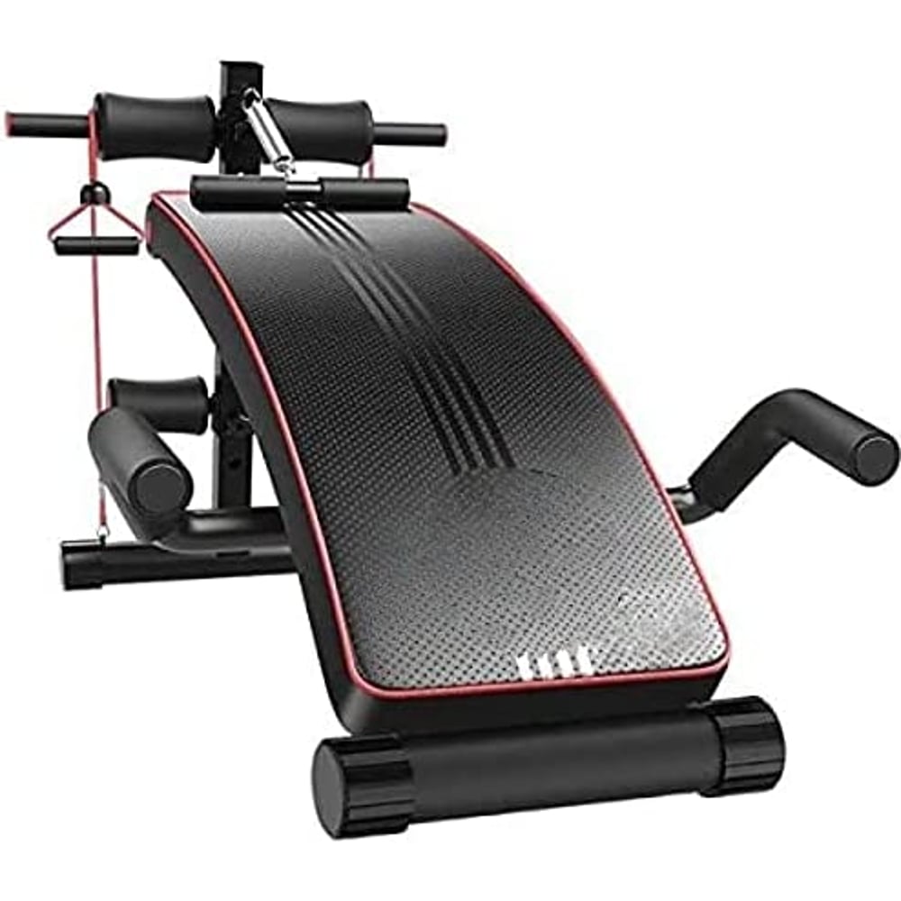 ULTIMAX Heavy Duty Sit Up Exercise Bench with Pull up Spring Resistance Band And Push Up Bars