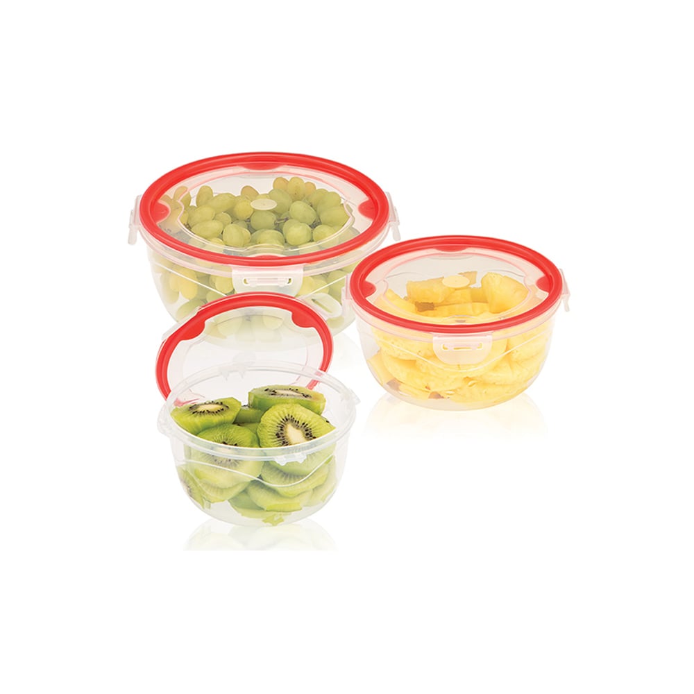 Lock & Fit Round Box 3 Pcs Set ( 0,65 L + 1,1 L + 1,9 L )