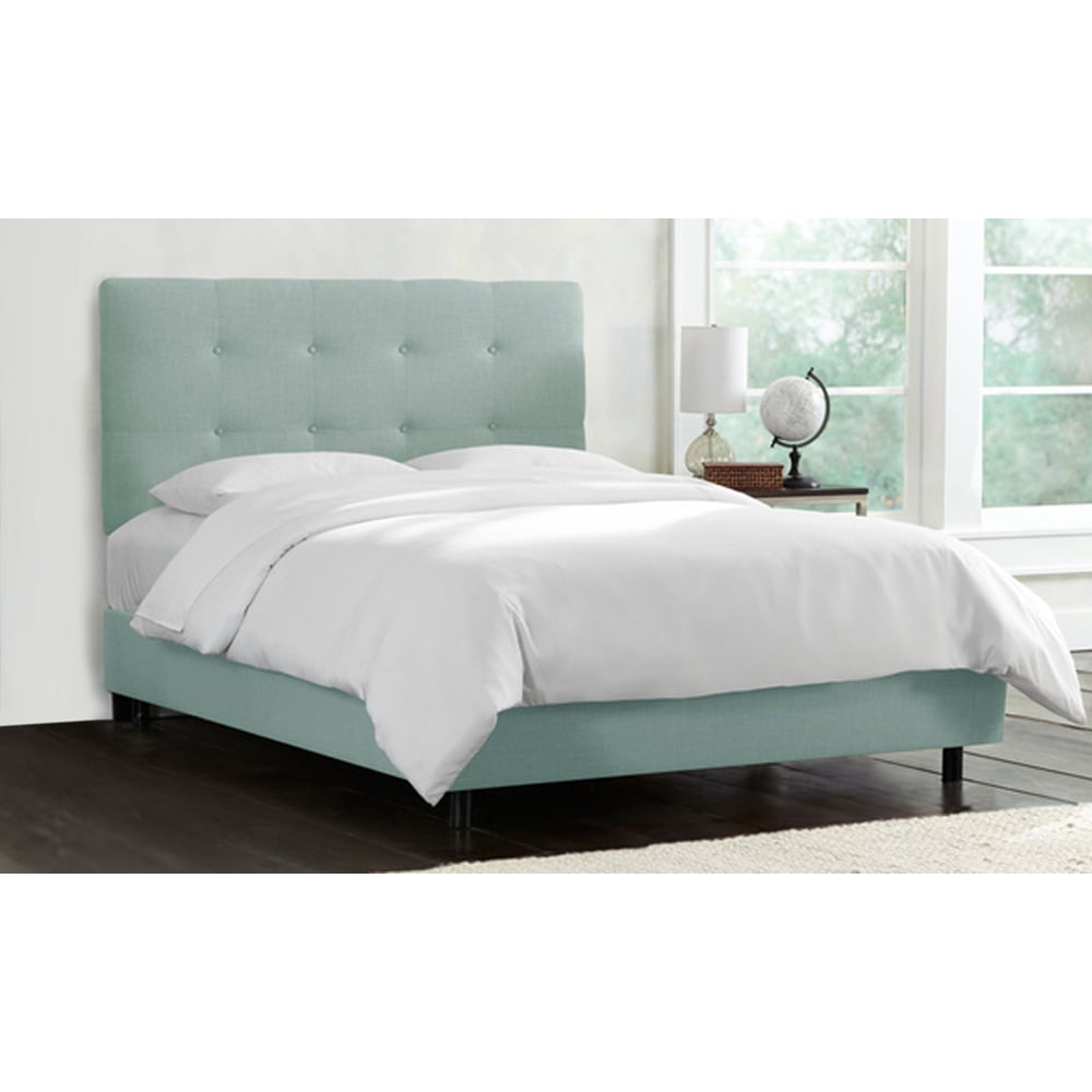 Skyline - Tufted Bed Queen with Mattress Aqua Skyline - Tufted Bed Queen with Mattress Aqua