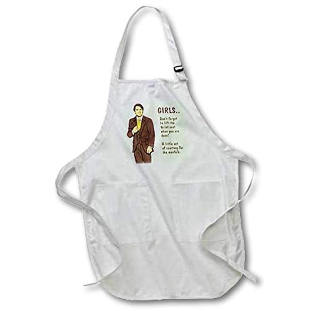 3Drose Remember To Lift Toilet Seat- Funny Male Chauvinist Dorm Room Design - Medium Length Apron, 22 By 24-Inch, With Pouch Pockets (Apr_223254_2) 3Drose Remember To Lift Toilet Seat- Funny Male Chauvinist Dorm Room Design - Medium Length Apron, 22 By 24-Inch, With Pouch Pockets (Apr_223254_2)