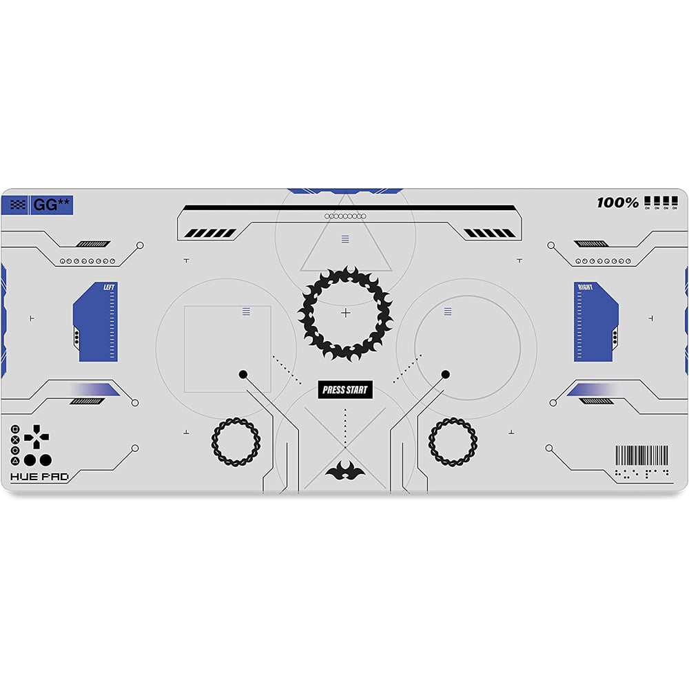 HUEPAD Halo Series Premium Hydra Glide Fabric Gaming Mousepad 90x40cm XL Desk Pad with Carry Case Tube Press Start