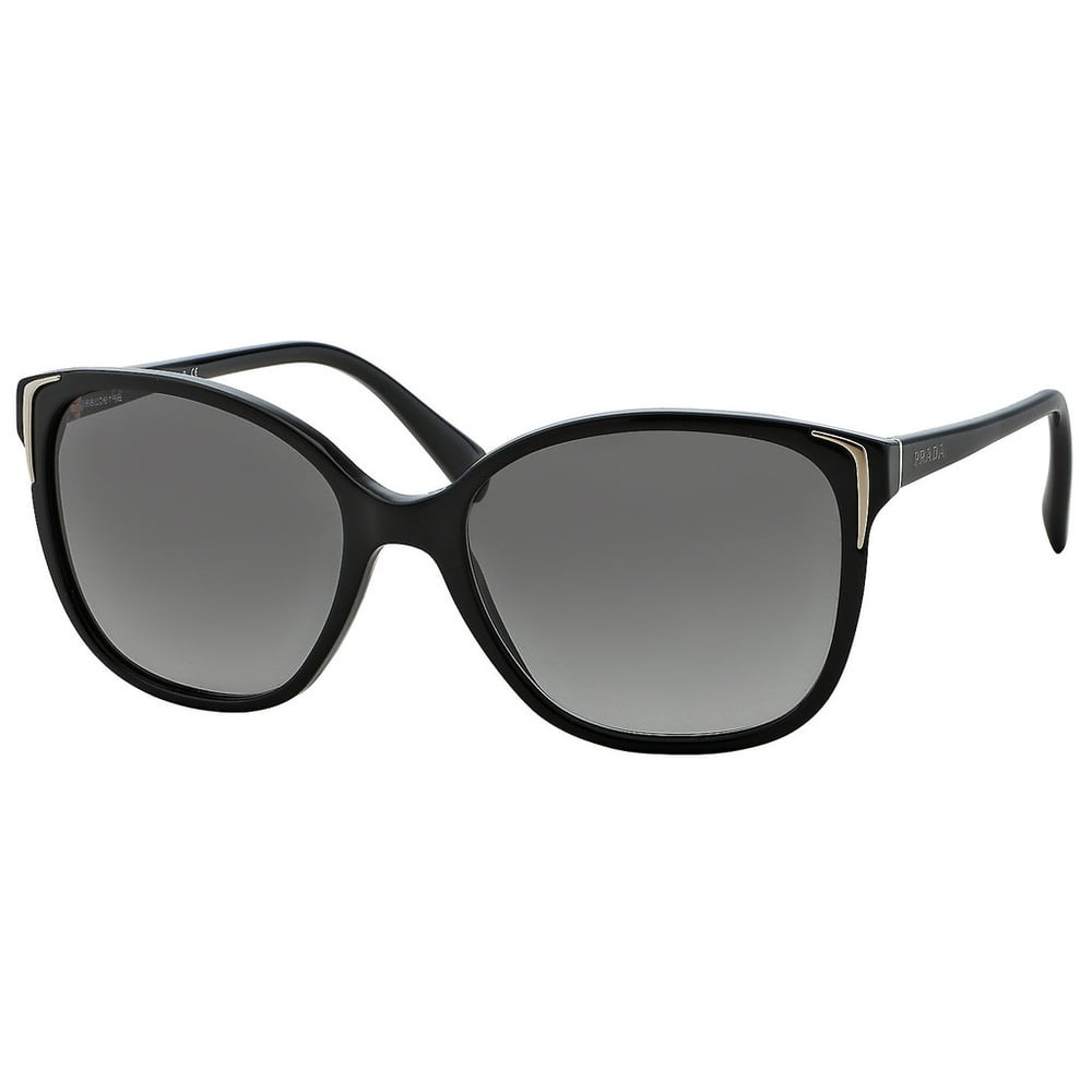 Prada Black Plastic Women PA-01OS-1AB3M1-55 Sunglasses