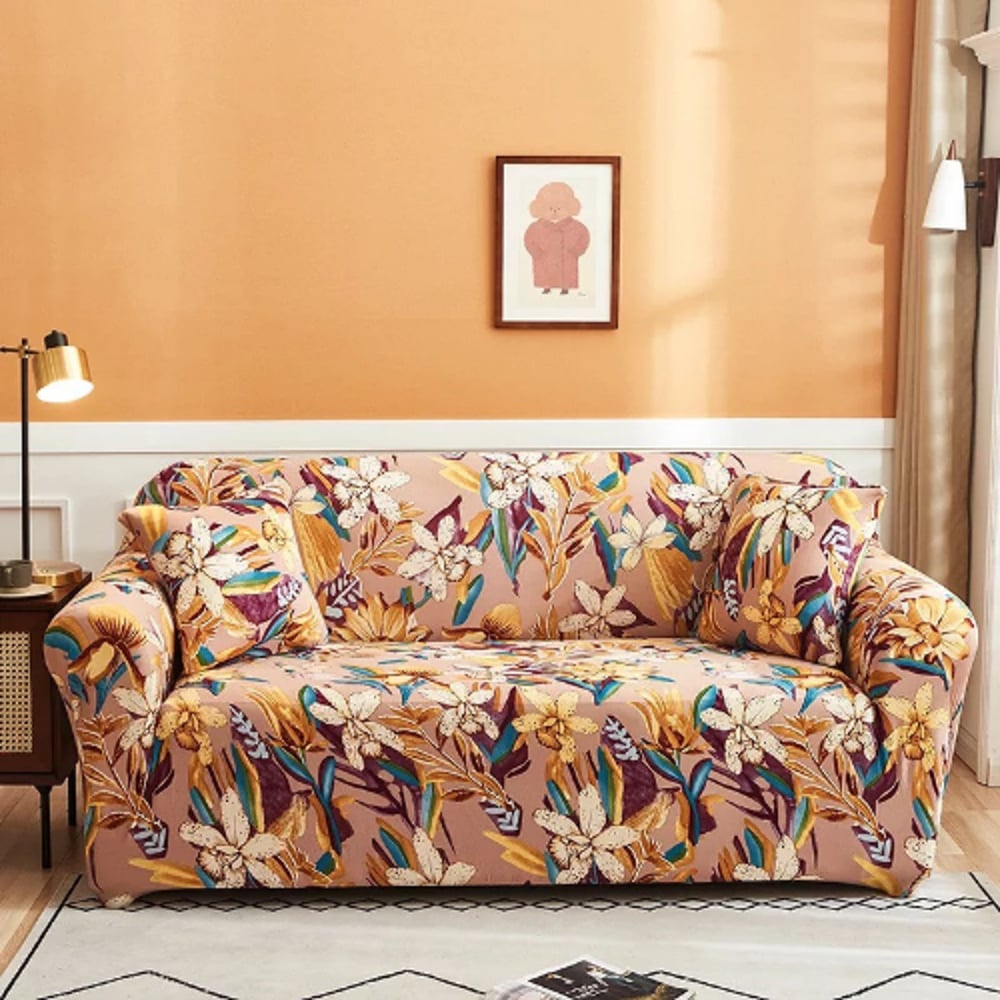 DEALS FOR LESS - 3 Seater Sofa Cover, Stretchable Couch Slipcover, Arm chair cover, furniture protector from Pets, Dogs, Cats, Kids mess for living room, Bedroom, Rhombs Design.