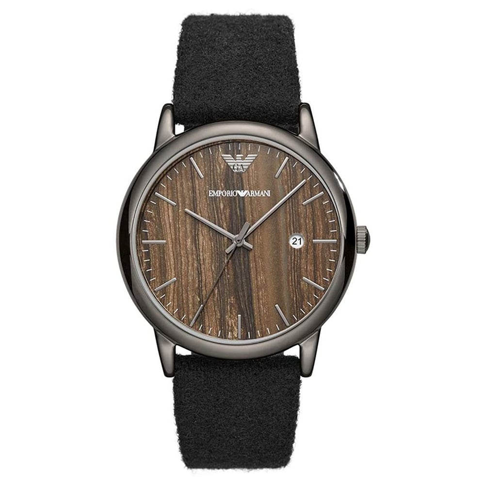 Emporio Armani Black Leather Analog Watch For Men AR11156 Emporio Armani Black Leather Analog Watch For Men AR11156