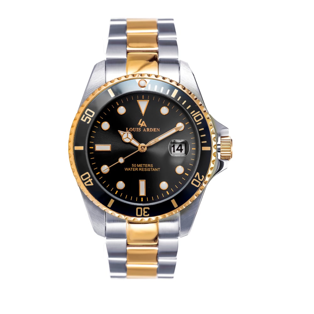 Louis Arden Men's Stainless Steel Analog Watch - LA2100M-TTG-BLK