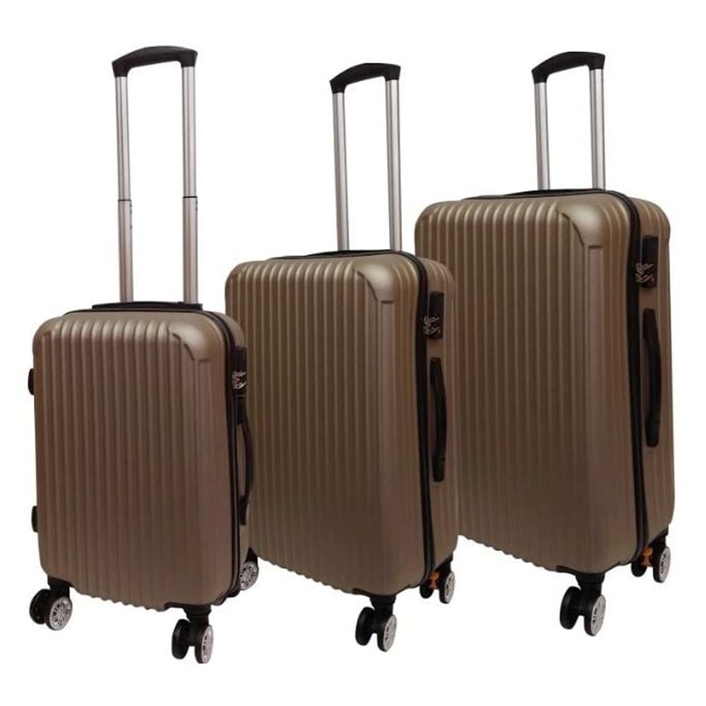 Highflyer Trinity Series Trolley Luggage Bag 3Pc Gold TH-019-3PCABS